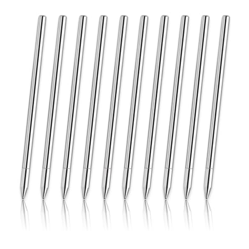 Recharges Mini D1 pour stylos à bille 10 pièces, compatibles avec recharges Swarovski, 0,7 mm encre noire, pour stylos à rotation et stylos cristal, écriture fluide, accessoires de papeterie