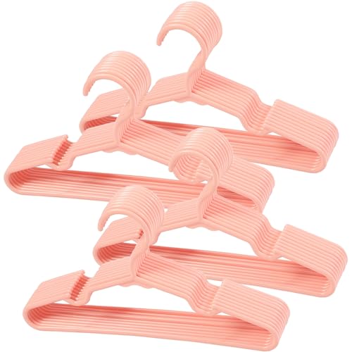 Image of 40 pcs Pink Baby Nursery Closet Hangers,Non-Slip Laundry Infant Pant Hanger for Newborn Clothes,Ultra-Thin Child Coat Hanger for Girl Boy Toddler Kid