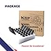 KSP M14X1.5 Wheel Lug Nuts 24PCS，14mmx1.5 Black Lug Nut Closed End, 24x Conical/Cone Bulge Seat Wheel Nut Accessories Compatible with Silverado 1500 F150 Sierra 1500 with Socket Key