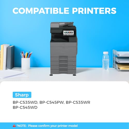 Image of BPC50NT BP-C50NT Toner Cartridge Set 4-Pack Replacement for Sharp BP-C50NT-BA BP-C50NT-MA BP-C50NT-YA BP-C50NT-CA Compatible with Sharp BP-C535WD BP-C545PW BP-C535WR BP-C545WD Printer Ink Black Color