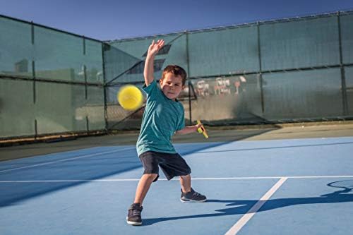 Kid Tennis Racket with Bag,Plastic Racquet Include 4 Foam Ball,6 Badminton shuttlecocks for Children (Over 3 Years Old),Toddler Outdoor/Indoor Sport Play