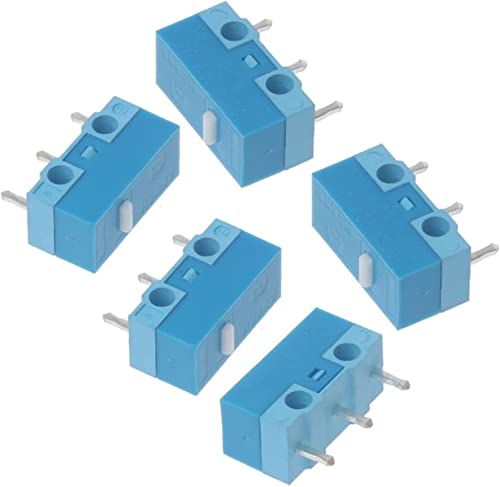 Souris micro interrupteur anti double-clic bouton commutation alliage argent 5 pcs