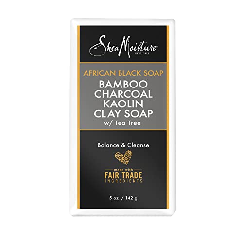 Sheamoisture African Black Bamboo Charcoal Kaolin Clay Soap Wash, 5 Ounce (Packaging May Vary) #TOP28