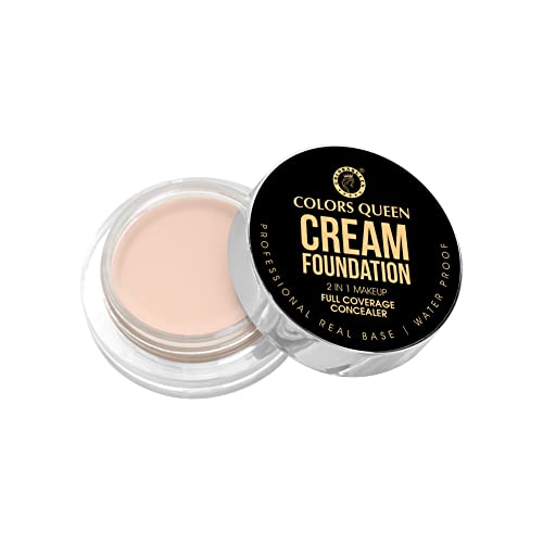 Image of Colors Queen Real Base 2 in 1 Cream Foundation & Concealer | Lightweight, Full Coverage concealer Foundation Matte Finish with SPF | Long Lasting for Face Makeup (072)