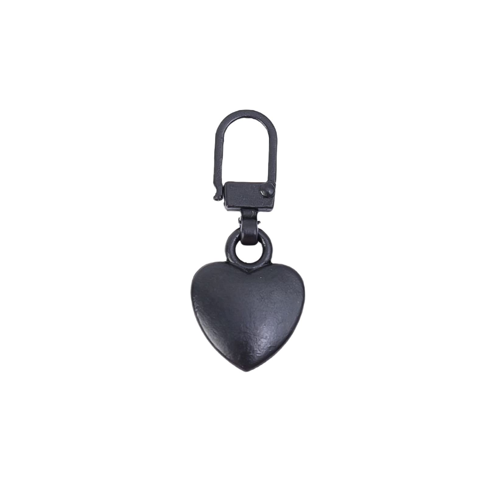 Pulls for Nylon Cewki zamki błyskawiczne metalowe 5 szt. Odpinane metalowe zamki błyskawiczne ściągacz DIY szycie w kształcie serca zamek błyskawiczny suwak nakrycie głowy zamek błyskawiczny Pull(Noir