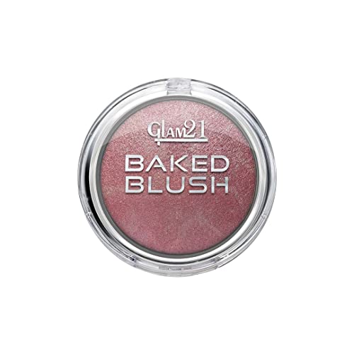 Image of Glam21 Baked Blusher | Highly Pigmented, Long Lasting | Illuminating Glow Finish | Smooth & Blendable Texture |Stays up to 8 hours | For All Skin Types | 6gm | Shade-11