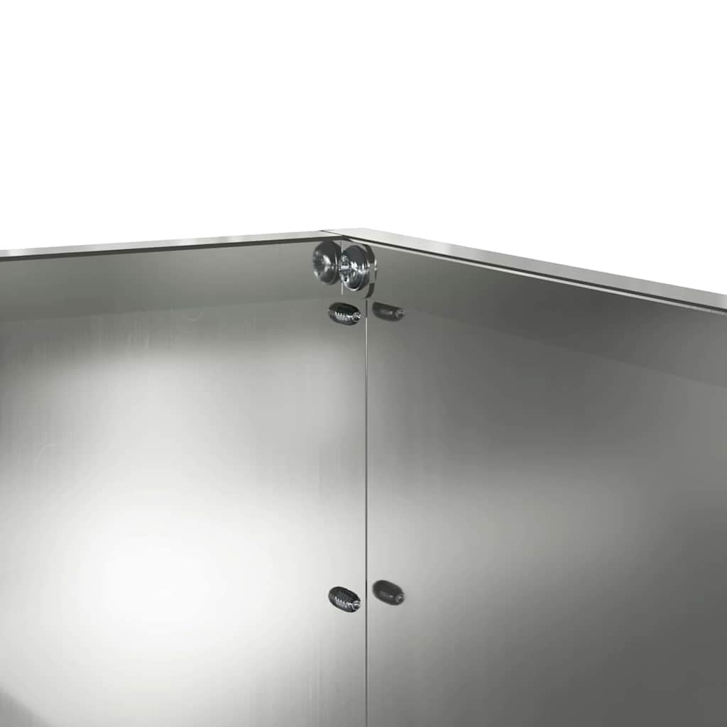 Krawędź trawnika 60 x 60 x 13 cm stal galwanizowana srebrna | Kwadratowy kształt, nowoczesny design, odporny na warunki atmosferyczne, łatwy montaż, do ogrodu i na taras