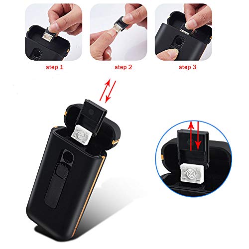 Cigarette Case with Lighter Cigarettes Box Portable 20pcs 100's Slim Cigarettes USB Lighters 2 in 1 Rechargeable Flameless Windproof Electric Lighter (Red)