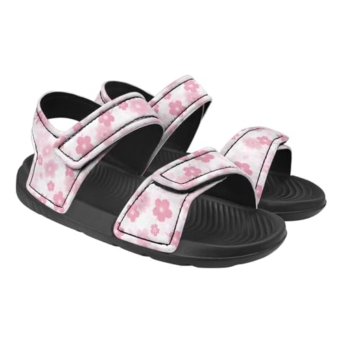 Ocwfudsx Hook and Loop Sandals for Infant Girls with Cute Print Design, Non-slip, for Beach, Park, Water Activities