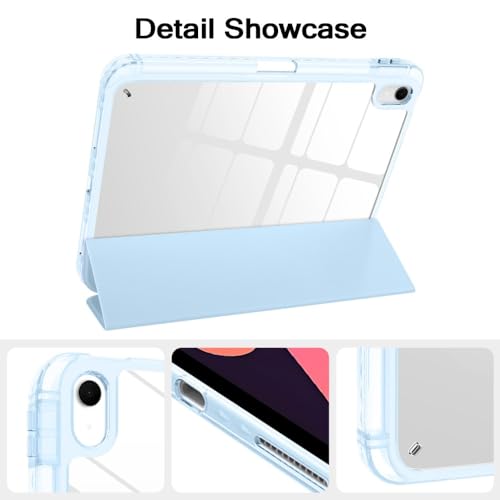 Protection iPad 10e génération 11,9 pouces étui cuir gris lavande - 4