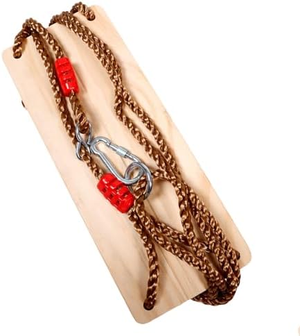 Golden Wooden Swing Seat Wooden Swing for Boy Girl, Outdoor Indoor Play