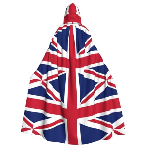 Cape drapeau britannique adulte à capuche : le costume Union Jack idéal