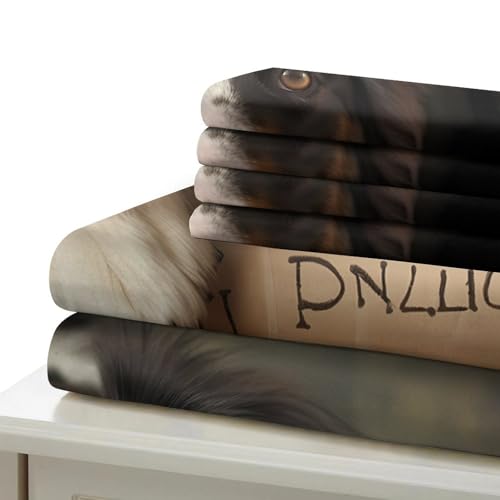 Parure de lit microfibre 135x200 fermeture éclair avec housse de couette chien 3D - 7
