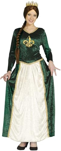 Guirca- Disfraz adulta reina medieval, Talla 38-4 (80802.0)