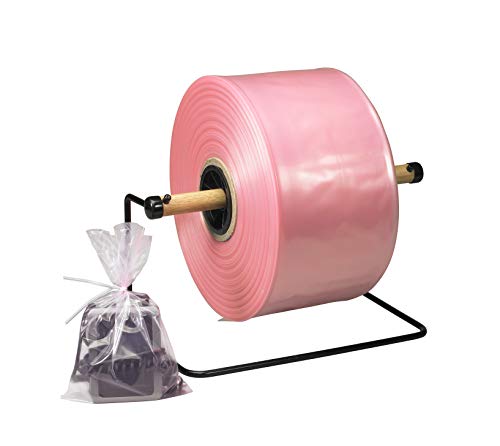Aviditi Anti-Static Poly Tubing Roll, 6" x 1075', 4 Mil, Pink - for Custom Sized Poly Bags to Package and Store Electronic Components and Accessories