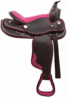 8" inches Seat Children Pony Kids Western Synthetic Miniature Equestrian Trail Barrel Racing Cordura Lightweight Tack Comfort Horse Riding Saddles Classic Quality Handmade Size 8" inches Seat, RF42