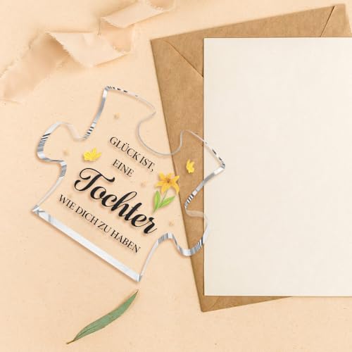 Tochter Geschenke Von Mama Papa Geschenk für Tochter Tochterlein Geschenk Acryl Dekoration Geschenke für Erwachsene Tochter Ostergeschenke Geburtstagsgeschenk für Tochterlein