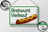 Femer Blechschild Hinweis 30x20cm Bratwurst Verkauf Restaurant