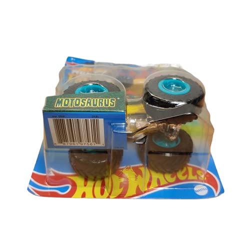 Image of Hot Wheels Monster Trucks Hotwheels Monster Trucks Motosaurus, Includes Free Die Cast Car [Teal], Kid