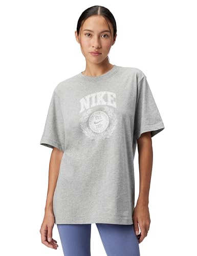 Nike Women's Sportswear T-Shirt Est 1972, Dark Grey Heather, Small