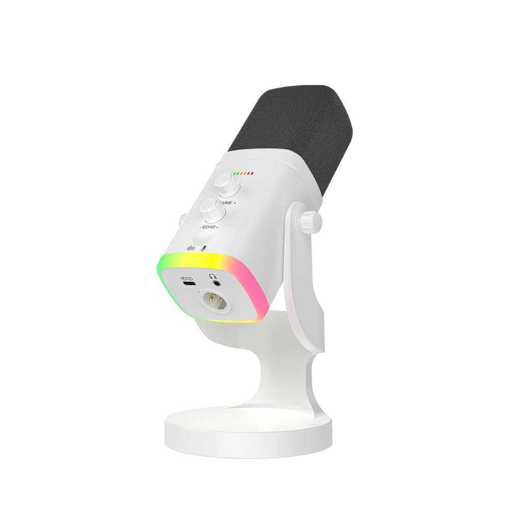 micchan Amazon.com: Nuoxiange YU8-white Dynamic Microphone - USB/XLR RGB