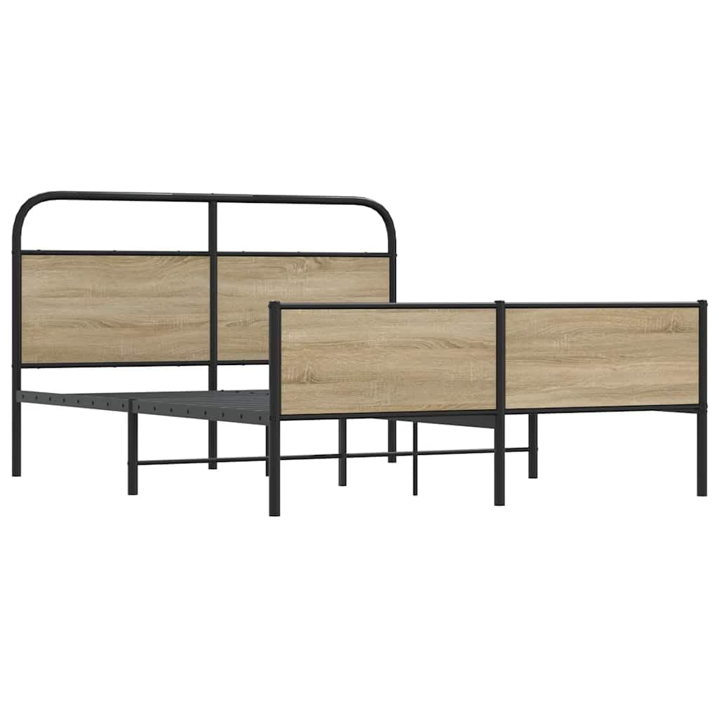 Metallo rovere fumo letto matrimoniale design robusto 180x200 cm