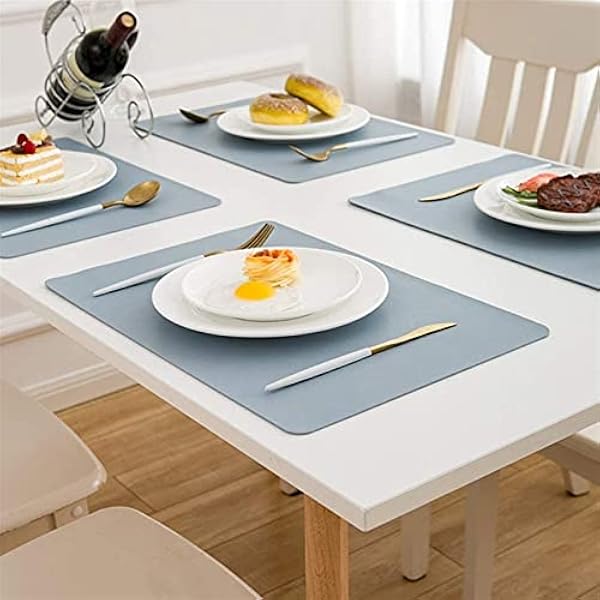 Geweven placemat Placemat lederen tafel matten bestendig eenvoudig te reinigen Wipable Waterdicht Wasbaar Moderne Outdoor Placemats 4 stuks Keuken, hotel, bedrijfskantoor
