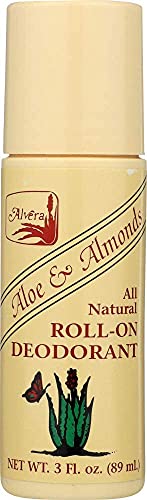 PACK OF 10 - Alvera Deodorant, Roll-On, Aloe & Almonds