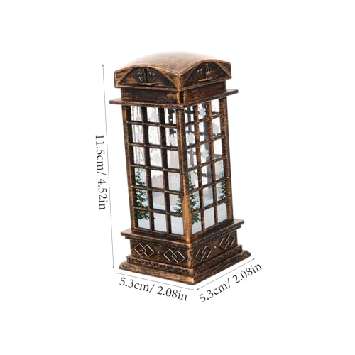 CIMAXIC 1 Peça Lâmpada De Vento Decoração De Mesa De Jantar De Natal Luzes De Cabine Telefônica Pequ