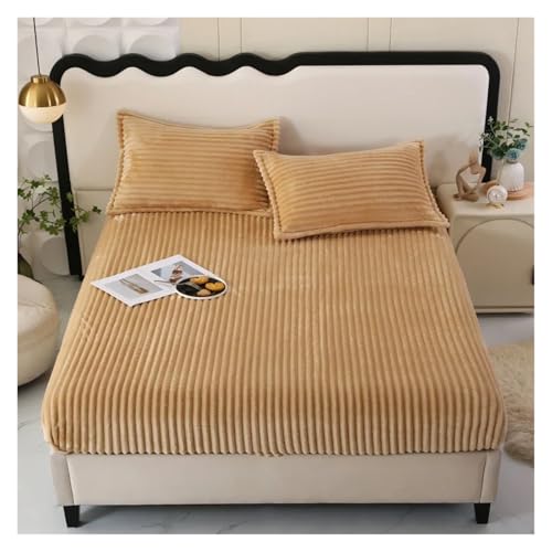SHBHWS Sábana Ajustable de Terciopelo sintético Suave y Afelpado (1 Unidad) con Banda elástica perimetral for colchón. Sábanas cálidas para Usar en Otoño e Invierno(Color5,120x190cm)