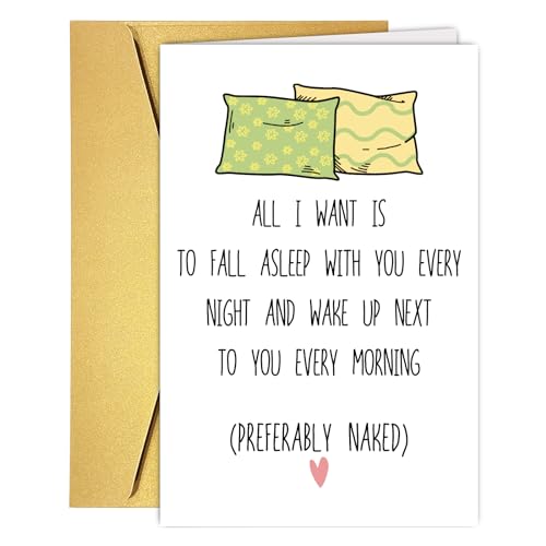 MOCO PAPER Funny Anniversary Card for Wife Husband Girlfriend Boyfriend, Romantic Spouse Humor Anniversary Cards For Boyfriend Girlfriend, Happy Valentine's Day Card For Men Women Him Her