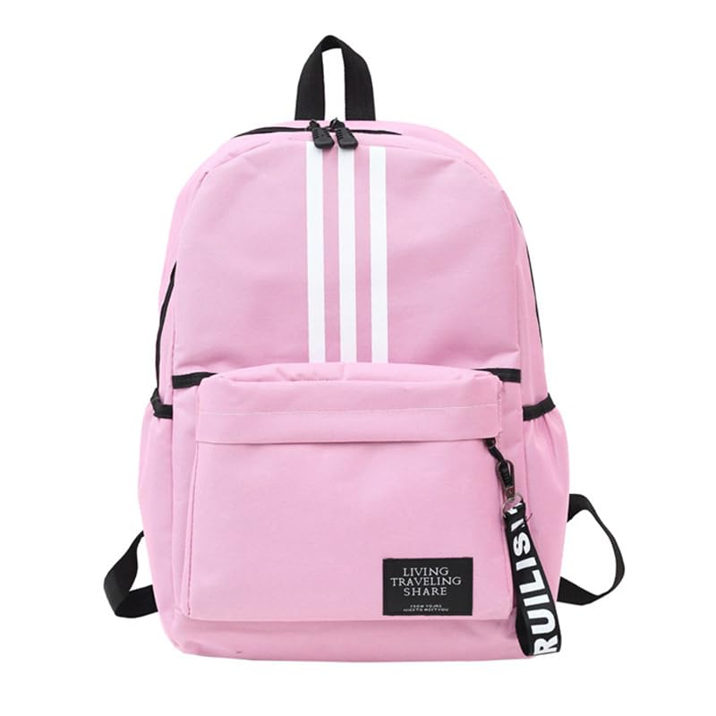 Três mochilas masculinas de grande capacidade, unissex, rosa, Small, Minimalista