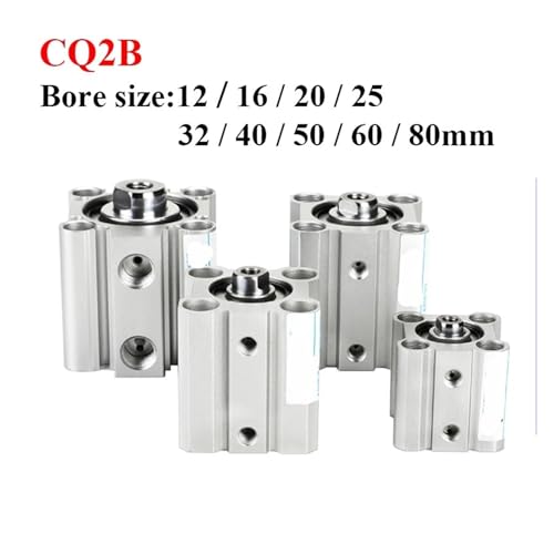 Cilindro compacto de doble efecto serie CQ2B32 con carrera de 25mm tipo CQ2 3