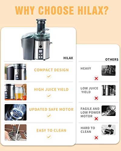 Centrifugal Juicer Machine - Lcd Monitor 1100W Juice Maker Extractor, 5-Speed Juice Processor Fruit And Vegetable, 3" Feed Chute Stainless Steel Power Juicer, Easy Clean, Bpa Free (Black) #TOP5