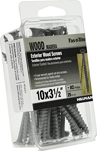 25 Piezas Tornillos para Deck Exterior #10 x 3-1/2 Pulgadas con Punta Phillips y Revestimiento Cerámico Gris, Resistente a la Corrosión para Madera de Exterior miniatura 5