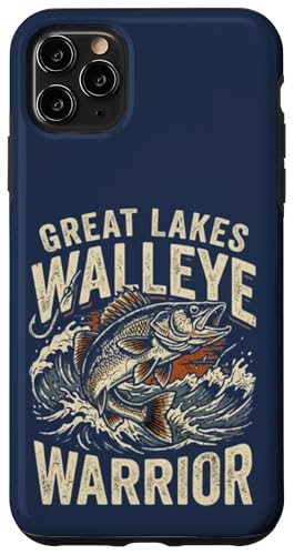 Great Lakes Walleye Warrior Vintage Fishing Angler Lake Fish �X�}�z�P�[�X iPhone 11 Pro Max �p