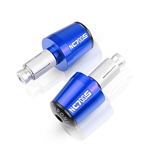 Poignées guidon 22mm Honda NC700 anti-glisse bleues contre la fatigue des mains