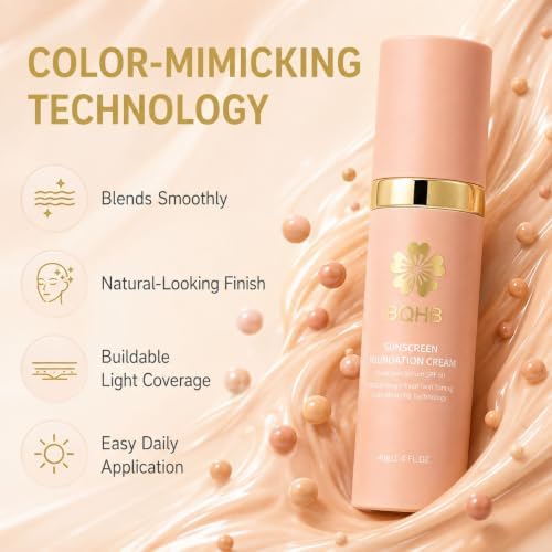 BQHB Color Changing Foundation, Hydrating Skin Tint, Natural Finish, 1.4 oz — view 6