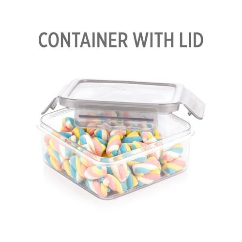 Image of INKULTURE Air Tight Food Storage Container Set of 03 (500ml + 1000ml + 2000ml) | BPA-Free Leakproof Plastic Kitchen Containers with Lid | Fridge & Pantry Organizer Box for Fruits, Vegetables Etc.