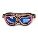 Produktbild LEAGUE&CO Steampunk Helm Motorradbrille Schutzbrille Fliegerbrille für Harley Davidson Honda Yamaha usw. (Mehrfarbig)