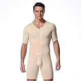 DONG Männer Kompression Ganzkörper Shaper Loss Underwork Abnehmen Body Shapewear Plus Size Bodysuit Haken Gurte,Complexion-XXL