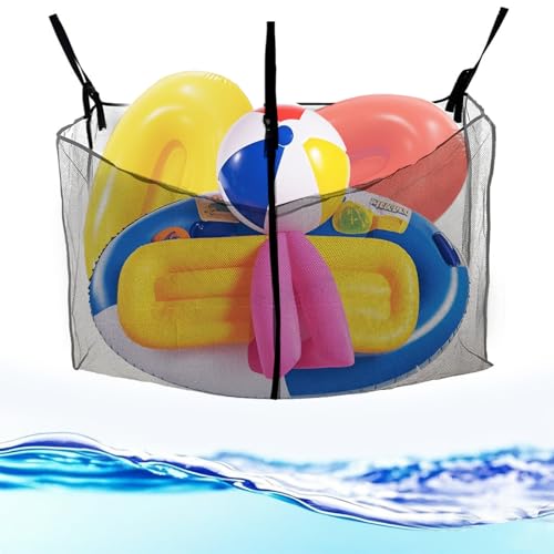 Bolsa de Juguetes de Flotador de Piscina,Bolsa de Juguetes Playa de Malla,Bolsa Juguetes Bañera,Bolsa Colgante de Almacenamiento de Flotador de Piscina,para Bolas Flotador Juguetes Inflables de Agua