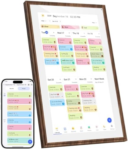 21.5 Inch Digital Calendar Chore Chart with Touchscreen - Full HD...