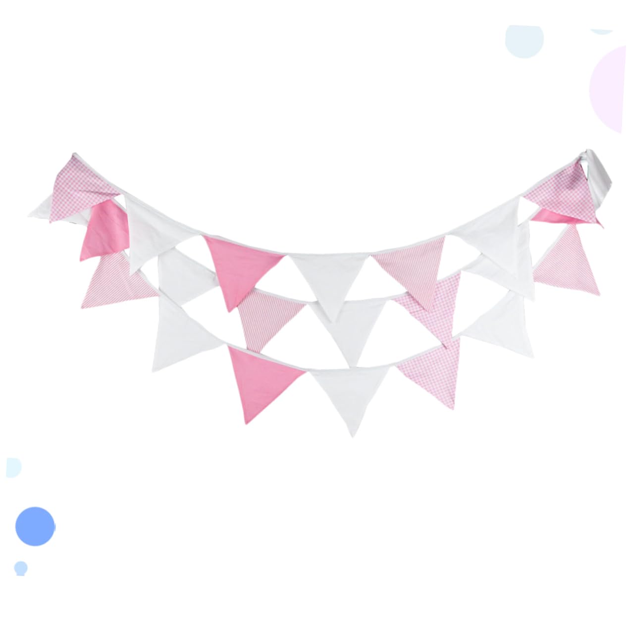 Abaodam 3 Piezas Guirnaldas Boda Cumpleaños Empavesado Pancarta Multicolor Banderín Tela Blanca Pancartas Rosas Decoración Ducha Fiesta Tela Algodón Fiestas Chic Triángulo Para