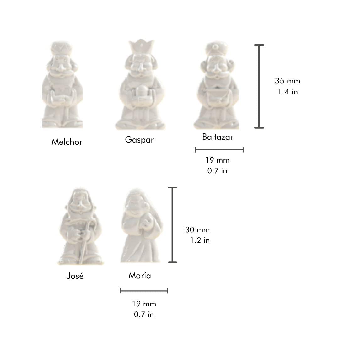 King Cake Nativity Scene Figures 50 complete sets of 7 pieces (350 pieces) -King Cake baby, Saint Joseph, Virgin Mary and Wise Men- LA TIENDITA ESSENTIALS