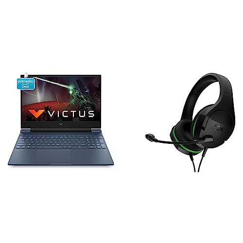Image of HP Victus Gaming Laptop 12th Gen Intel Core i5-12450H 15.6 inch(39.6 cm) FHD IPS Gaming Laptop & HyperX CloudX Stinger Core Gaming Headset (HX-HSCSCX-BK) - Green