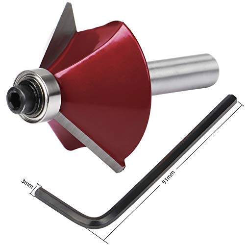 HSEAMALL 15 tlg.Fräser Set 6.35 mm Schaft Fräser für Oberfräse Holzfräser Oberfräsen Zubehör für Holz koffer