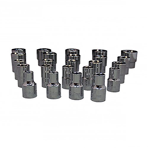 Zenith Industries ZN502251 1/2" Drive 6-Point Metric Standard 8mm - 32mm Socket Set