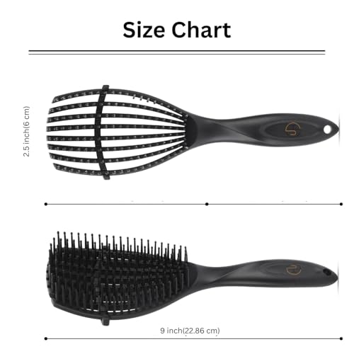 Image of Ultra Hold Detangler Hair Brush - Curly & Straight Hair Brush for Women & Men Accessories Use in Salon, Home & Personal Use - Pain Free, Ergonomic Handle - Lightweight Detangle Brush For Kids & Adults