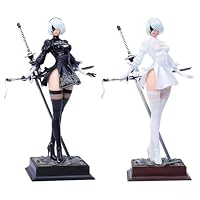 Zhongkaihua Anime-Action-Figur Nr. 2, Typ B 2B, stehende Figur, 28 cm, Modell PVC, 2B Yorha/2Bautomata, Actionfiguren, Desktop-Statue, Dekoration, Sammlerfiguren, Geschenke – Ansicht 4